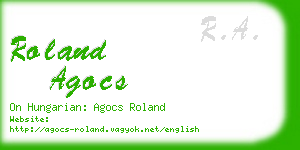 roland agocs business card